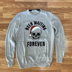 H&M boys size 14 skull sweater Christmas holiday